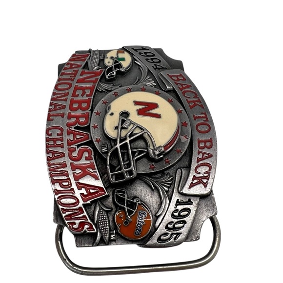 Vtg Limited edition Nebraska Cornhuskers 1994-1995 National Champion belt buckle - Picture 12 of 14